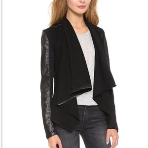 Blank NYC Vegan Leather & Cotton Blazer